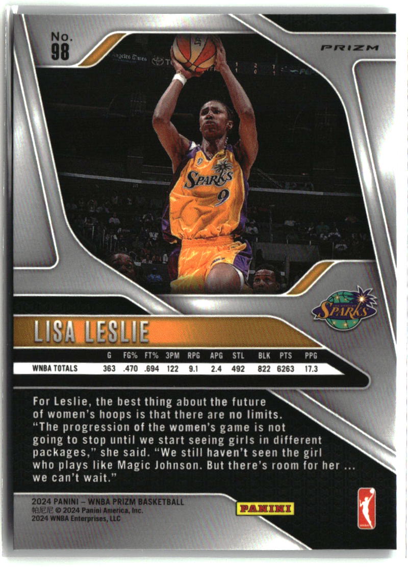 Lisa Leslie 2024 Panini Prizm WNBA Silver Prizms #98