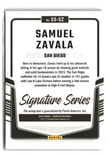 Samuel Zavala 2024 Donruss Signature Series Laser #SS-SZ
