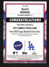 Walker Buehler 2023 Topps City Connect Cap Patches #CC-WB