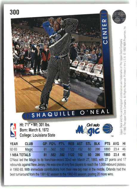 Shaquille O'Neal 1993-94 Upper Deck #300