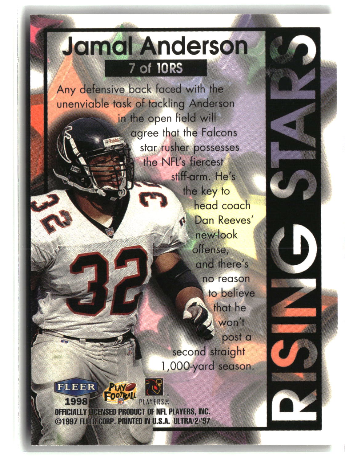Jamal Anderson 1997 Ultra Rising Stars #7 RS