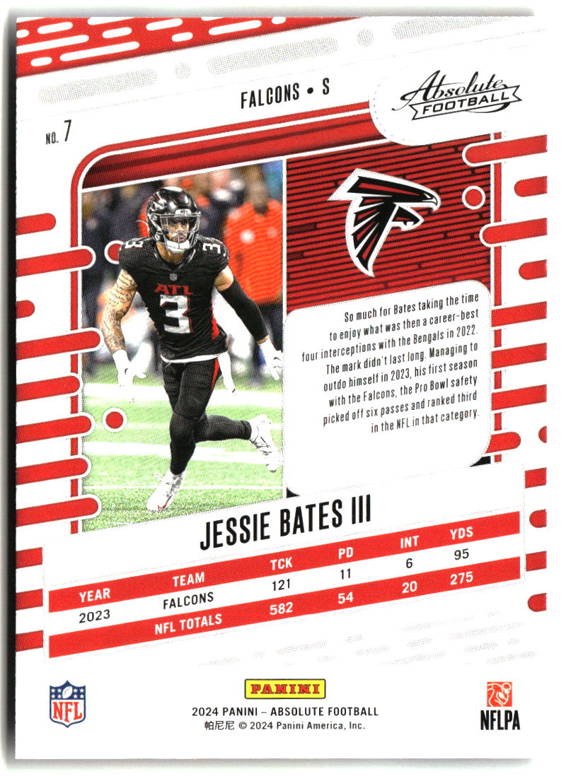 Jessie Bates III 2024 Panini Absolute Blue #7
