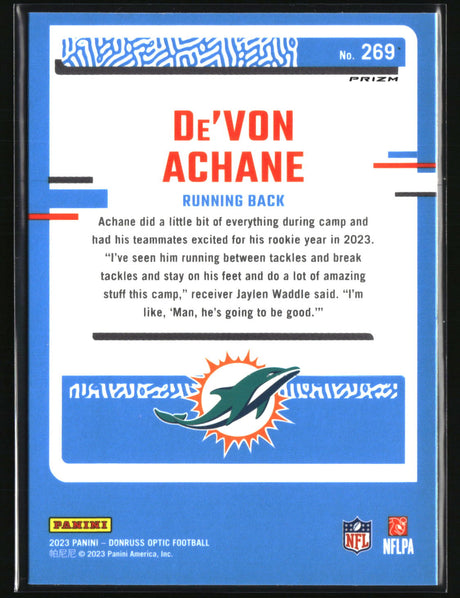 De'Von Achane 2023 Donruss Optic Stars #269
