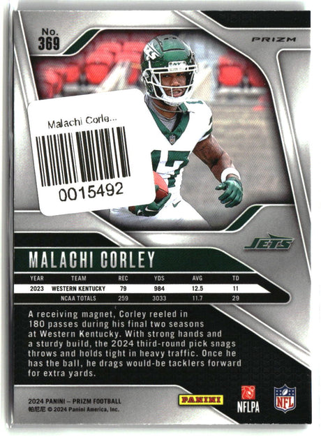 Malachi Corley 2024 Panini Prizm Silver #369