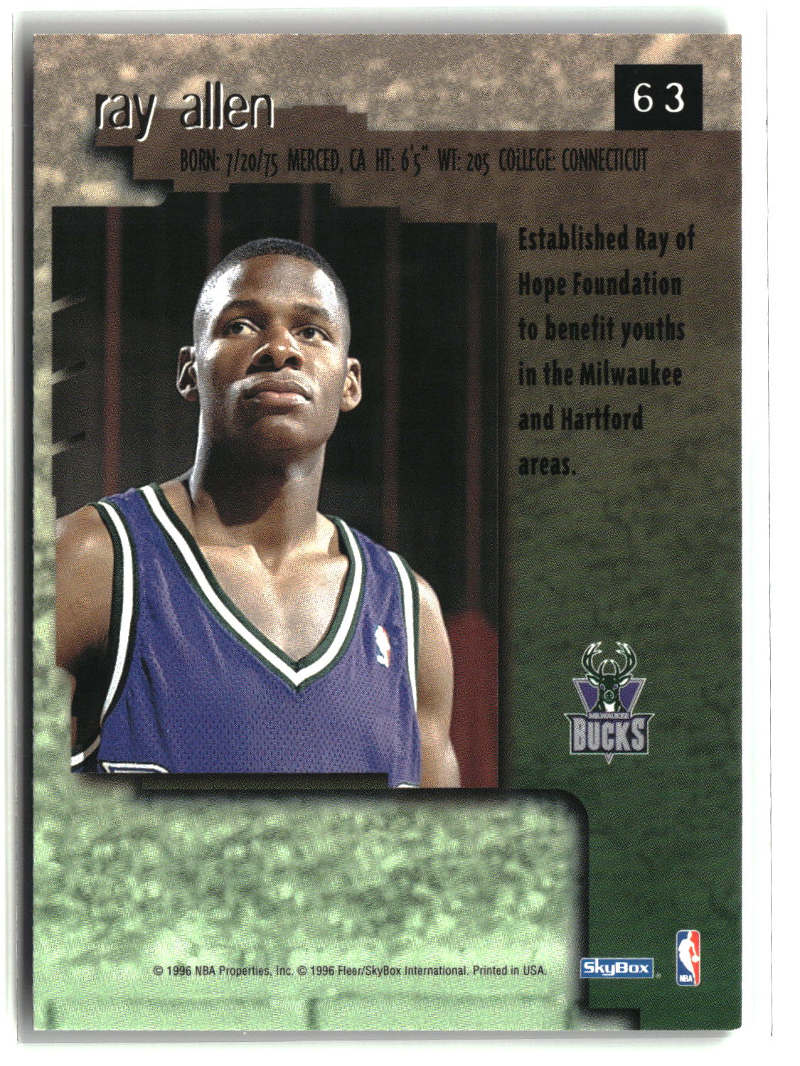 Ray Allen 1996-97 SkyBox Premium #63