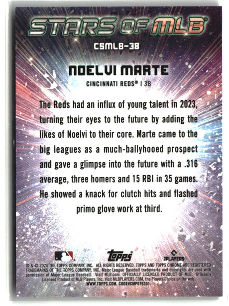 Noelvi Marte 2024 Topps Stars of MLB Black #SMLB-38 #/25