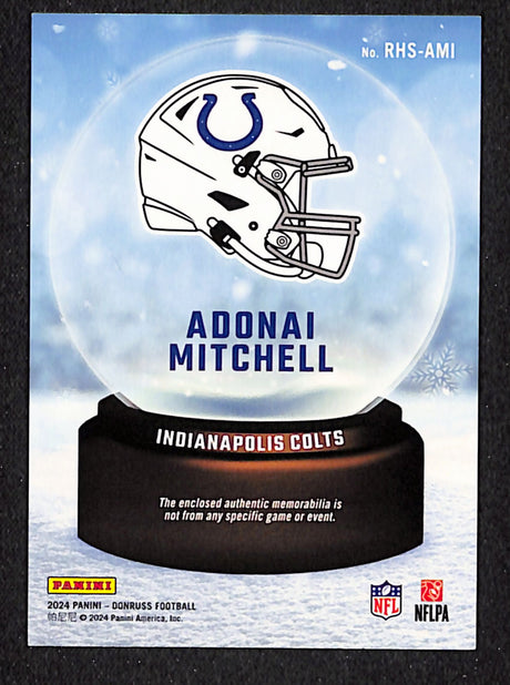 Adonai Mitchell 2024 Donruss Rookie Holiday Sweater #RHS-AMI