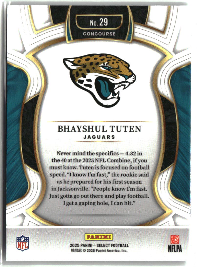 Bhayshul Tuten 2025 Panini Select #29