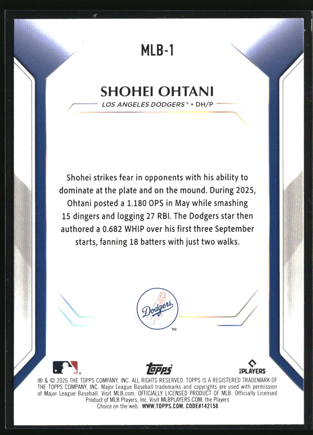 Shohei Ohtani 2026 Topps Topps Collector Kit #MLB-1