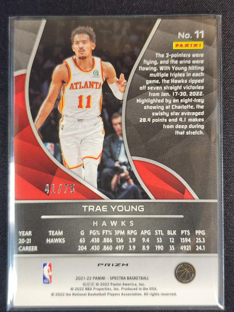 Trae Young 2021-22 Panini Spectra Asia Red & Yellow #11
