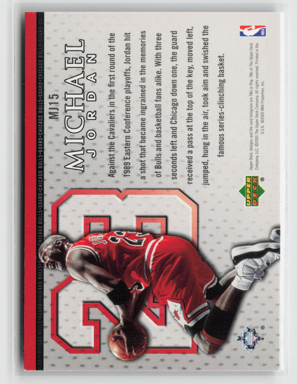 Michael Jordan 2005-06 Upper Deck Michael Jordan #MJ15