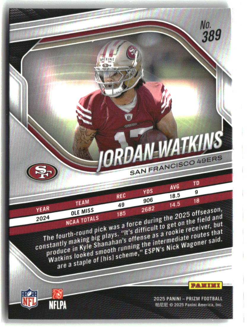 Jordan Watkins 2025 Panini Prizm #389