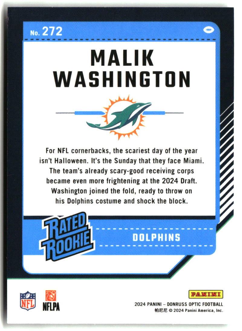 Malik Washington 2024 Donruss Optic #272
