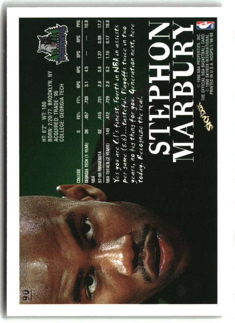 Stephon Marbury 1998-99 Hoops #90