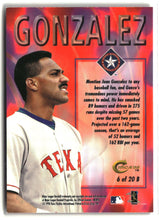 Juan Gonzalez 1998 Circa Thunder Boss #6B