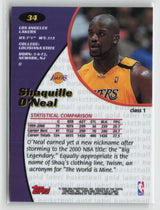 Shaquille O'Neal 2000-01 Topps Gold Label #34