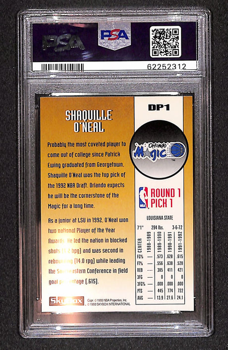 Shaquille O'Neal 1992 Skybox Draft Picks #DP1 PSA 6