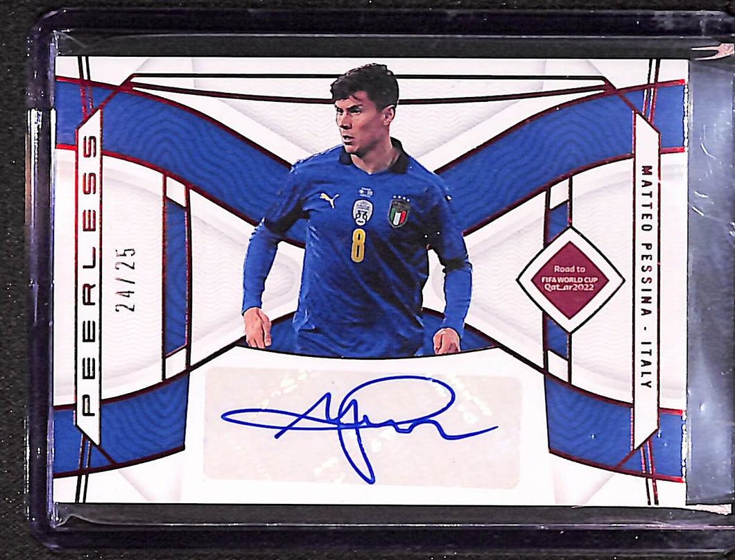 Matteo Pessina 2022 National Treasures Peerless Signatures Ruby #PS-MPA 24/25