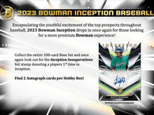 Load image into Gallery viewer, 2023 Bowman Inception Baseball Hobby Box
