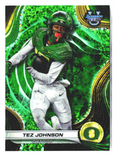 Load image into Gallery viewer, Tez Johnson 2024 Bowmans Best University Green Mini Diamond Refractor /99 #57
