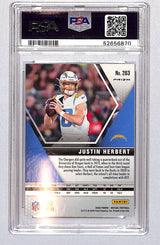 Justin Herbert 2020 Panini Mosaic Reactive Orange #263 PSA 10