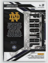 Jeremiyah Love 2025 Panini Prizm Black Fractal Orange #18 28/49