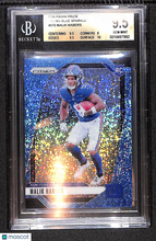 Load image into Gallery viewer, Malik Nabers 2024 Panini Prizm Blue Sparkle #370 /96 BGS 9.5
