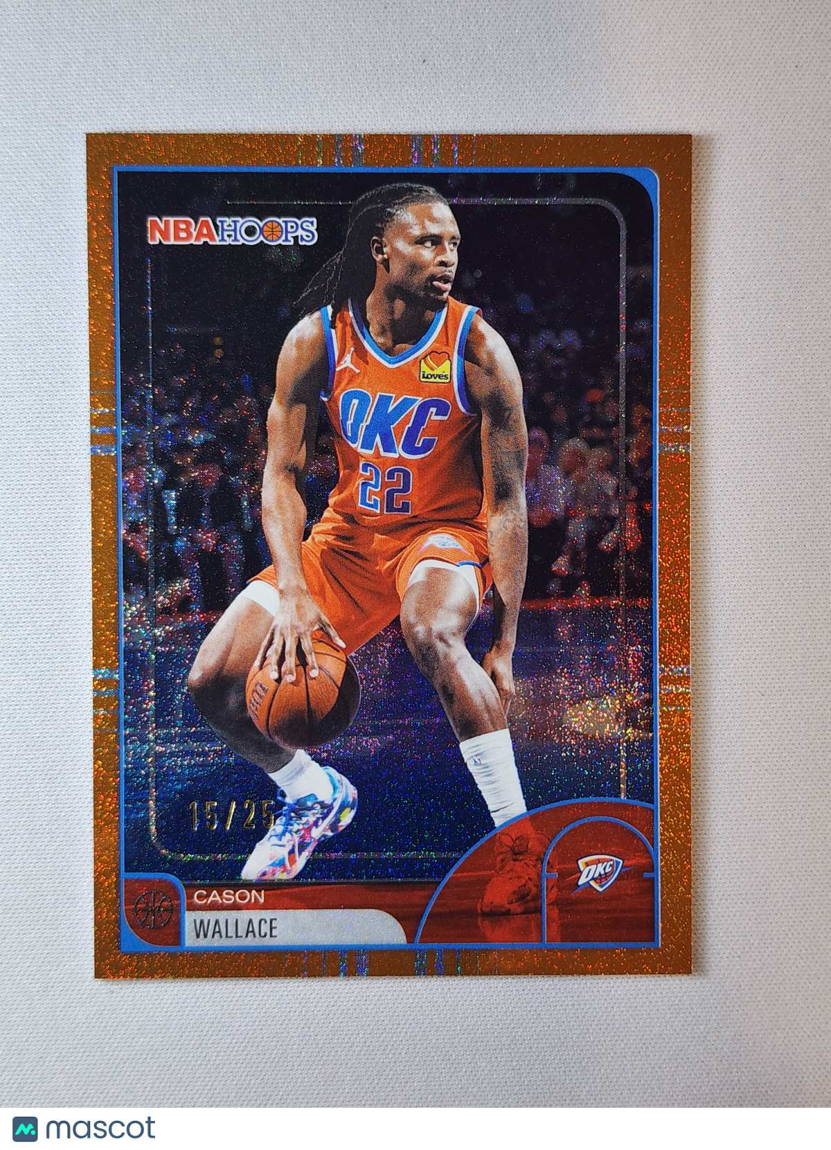 Cason Wallace 2025-26 Hoops Pixel Burst Orange #219 15/25