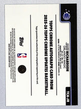 Jase Richardson 2025-26 Topps Chrome Update Chrome Autographs #TCA-JR