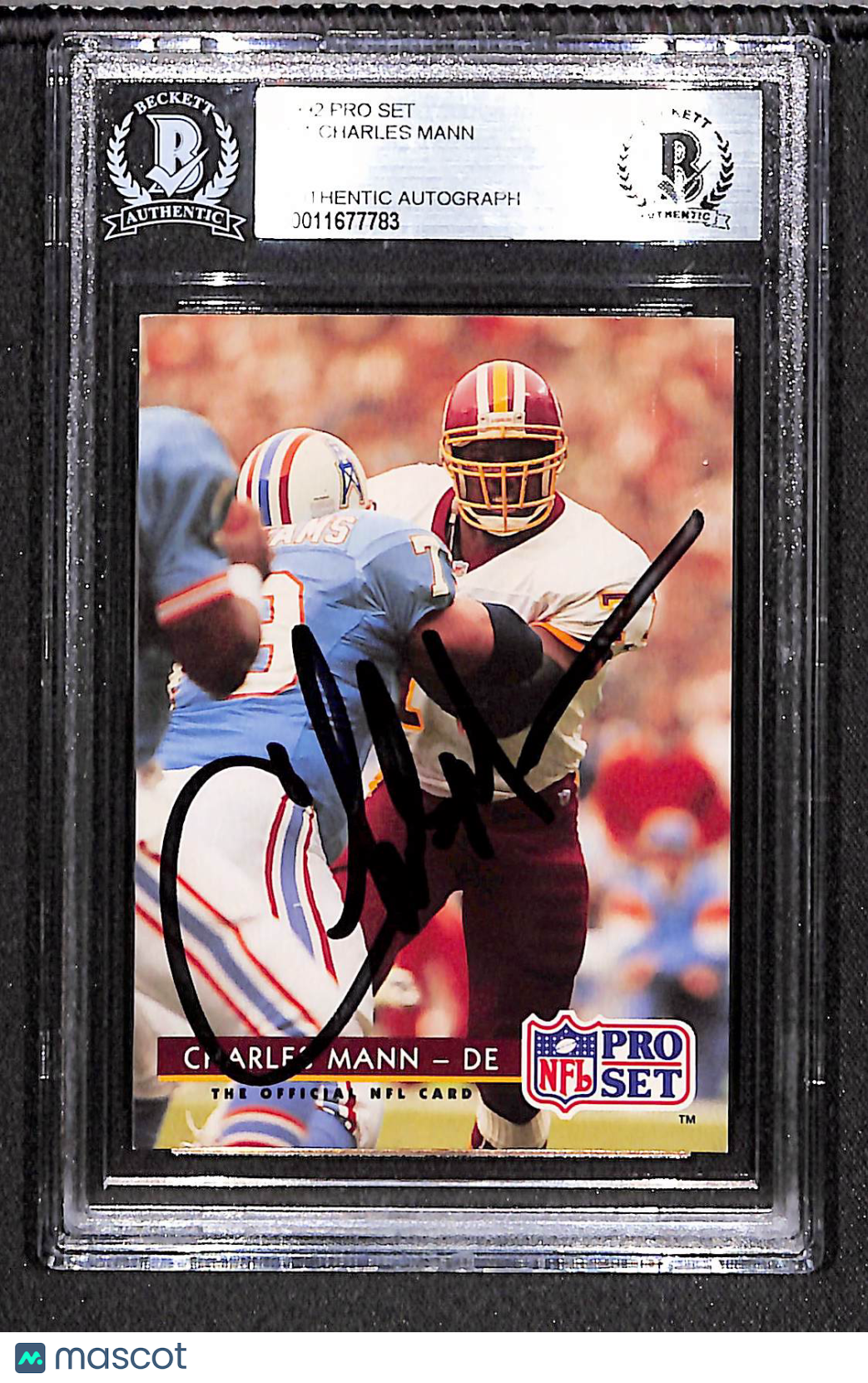 Charles Mann 1992 Pro Set #81 BGS Authentic