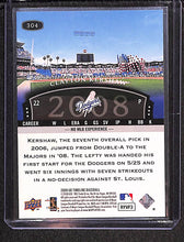 Load image into Gallery viewer, Clayton Kershaw 2008 Upper Deck Timeline 04 UD Timeless Team Design Silver #304
