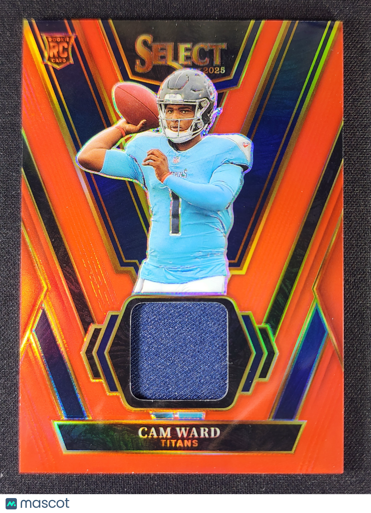 Cam Ward 2025 Panini Select Rookie Swatches Red Prizm #RSW-CWD