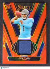 Cam Ward 2025 Panini Select Rookie Swatches Red Prizm #RSW-CWD