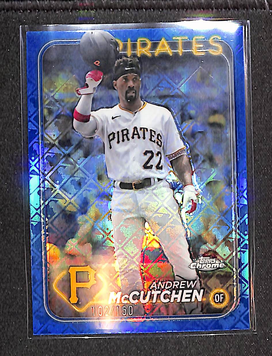 Andrew McCutchen 2024 Topps Chrome Logofractor Blue  #124 102/150