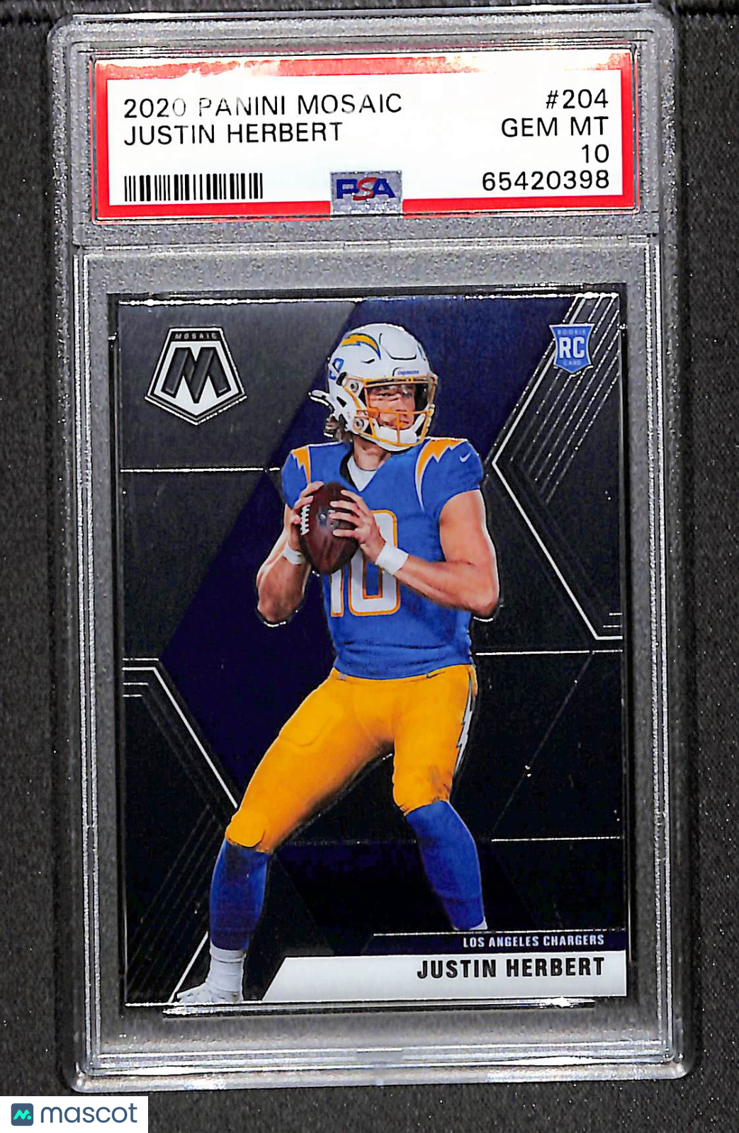 Justin Herbert 2020 Panini Mosaic #204 PSA 10