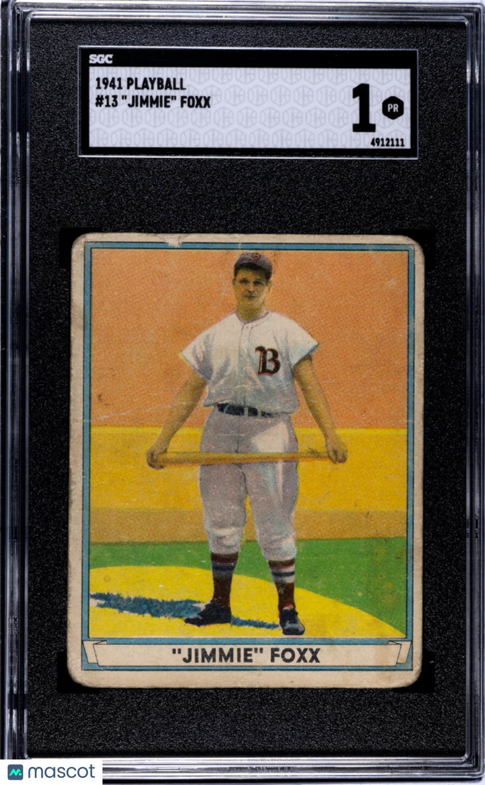 Jimmie Foxx 1941 Playball #13 SGC 1