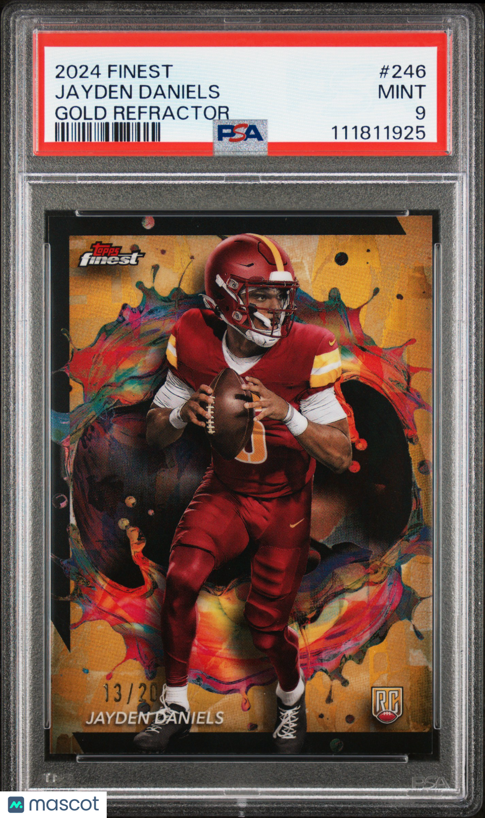 Jayden Daniels 2024 Finest Gold Refractor #246 #/20 PSA 9