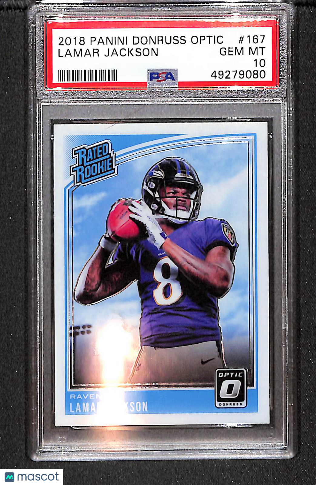 Lamar Jackson 2018 Donruss Optic #167 PSA 10