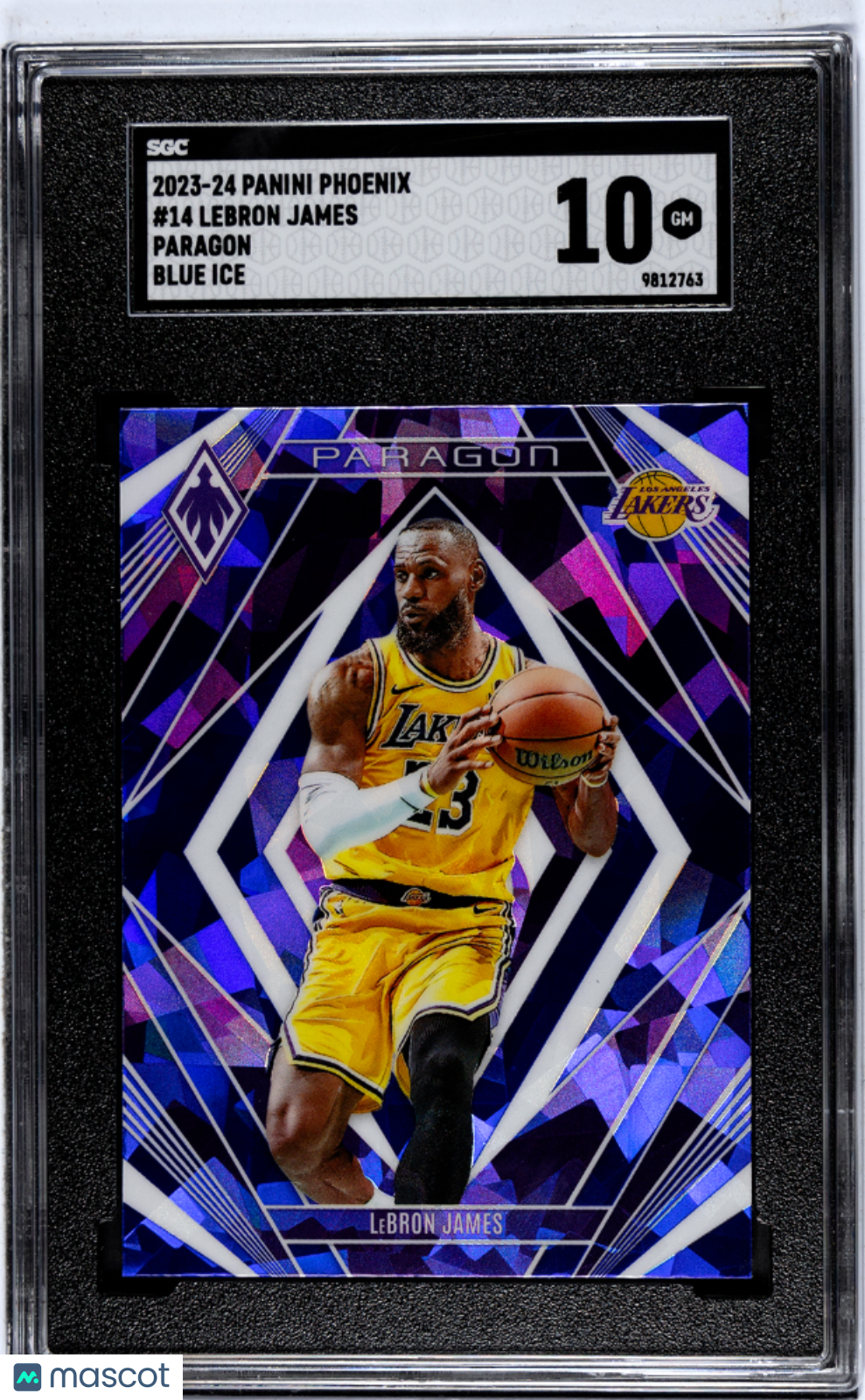LeBron James 2023 Panini Phoenix Paragon Blue Ice #14 SGC 10