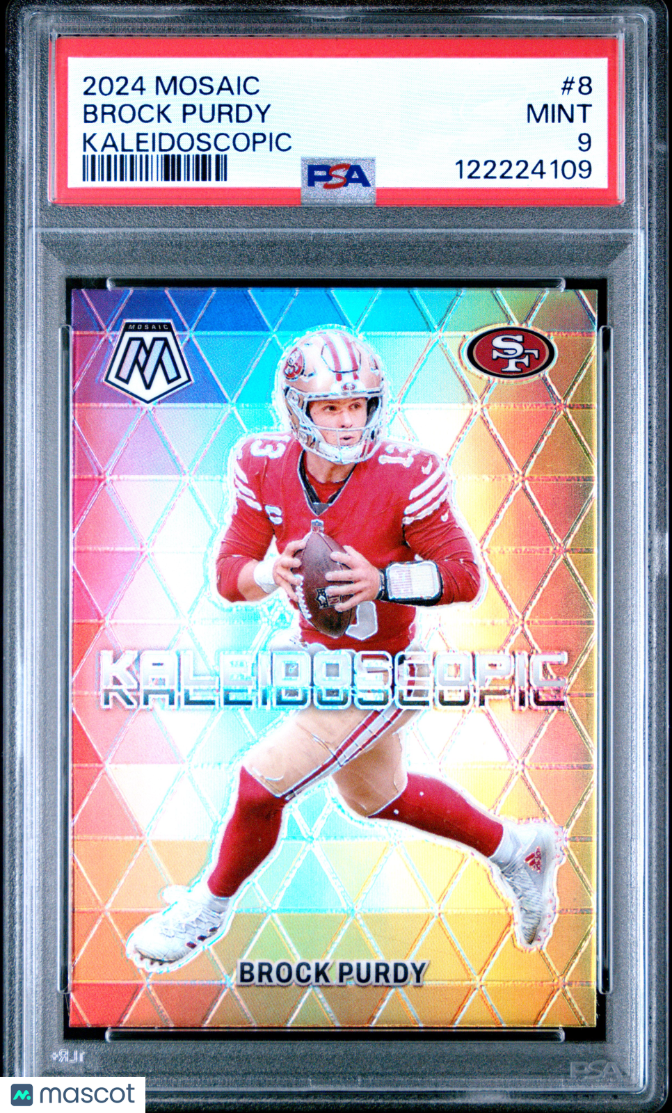 Brock Purdy 2024 Panini Mosaic Kaleidoscopic #8 PSA 9