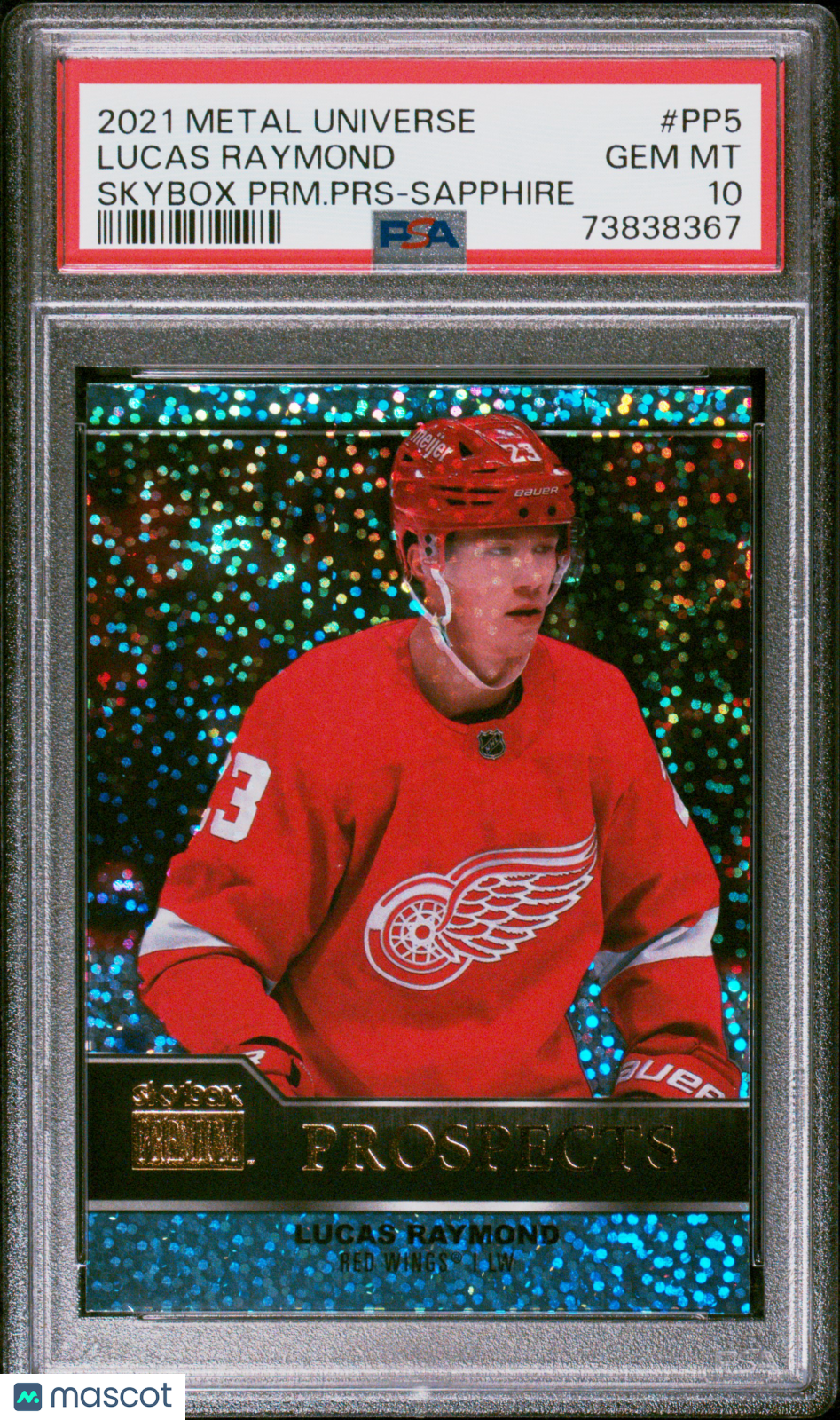 Lucas Raymond 2021-2022 Metal Universe Premium Prospects Sapphire #PP5 PSA 10