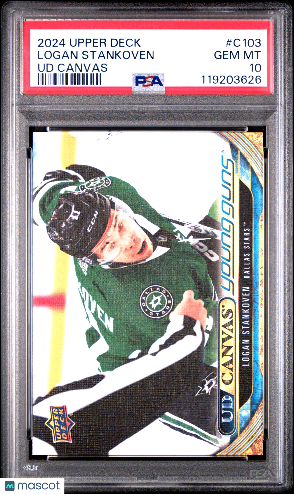 Logan Stankoven 2024 Upper Deck UD Canvas #C103 PSA 10