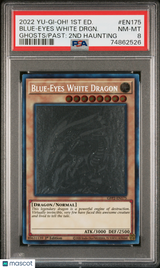 Blue-Eyes White Dragon (Ghost Rare) #GFP2-EN175 PSA 8