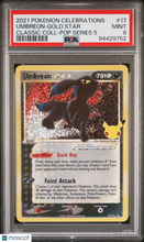 Load image into Gallery viewer, Umbreon-Gold Star 2021 Pokemon Celebrations Classic Collection #17 PSA 9
