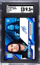 Jonathon Brooks 2024 Panini Elite Pen Pals Blue #PAL-JBO SGC 9.5
