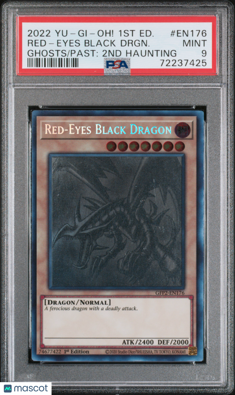 Red-Eyes Black Dragon (Ghost Rare) #GFP2-EN176 PSA 9