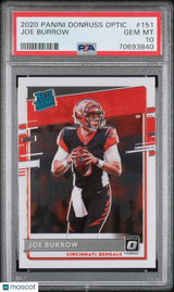 Joe Burrow 2020 Donruss Optic #151 PSA 10