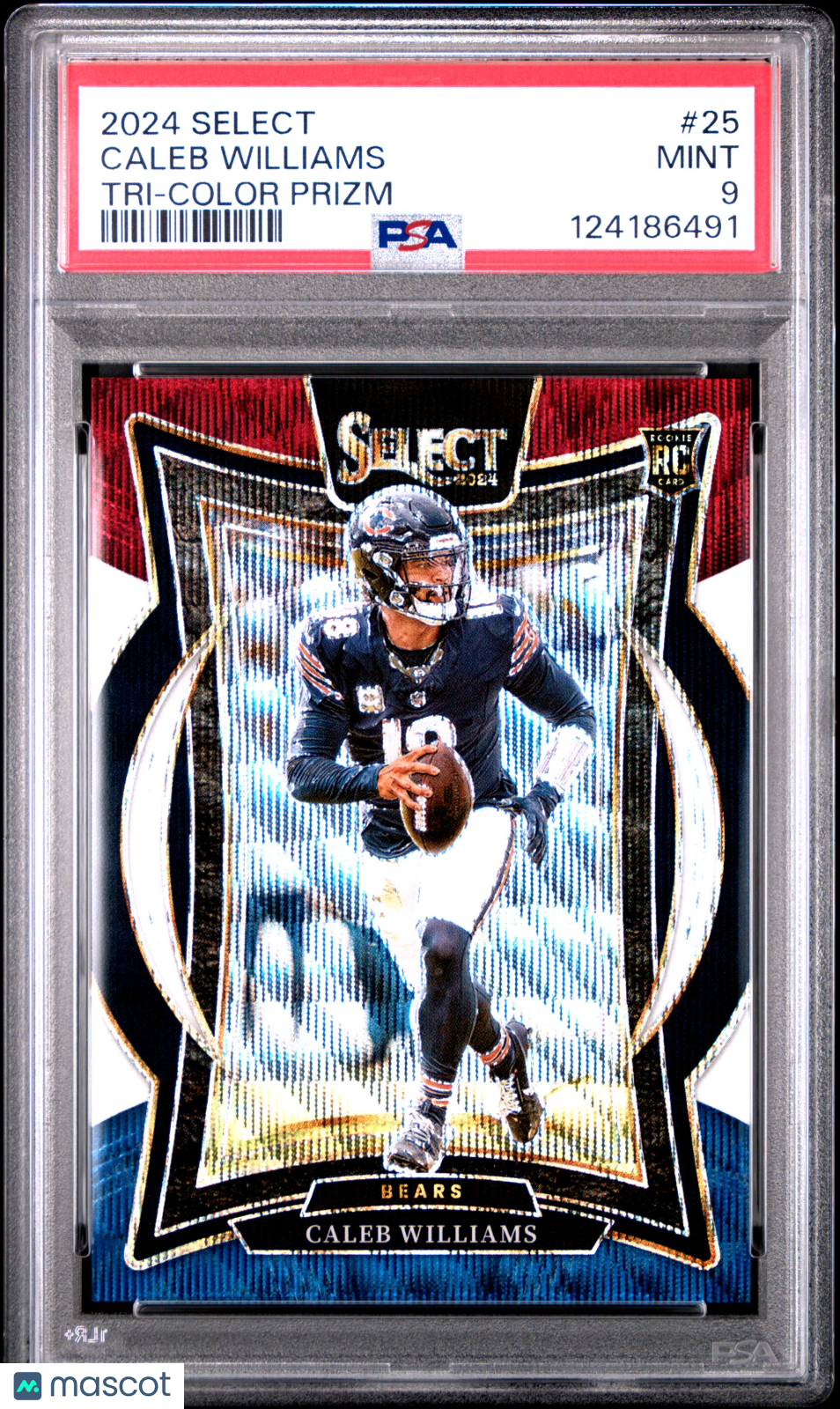 Caleb Williams 2024 Panini Select Tri Color Prizm #25 PSA 9