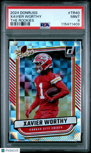 Load image into Gallery viewer, Xavier Worthy 2024 Panini Donruss The Rookies #TR40 PSA 9
