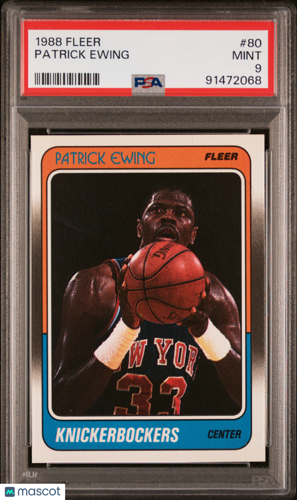 Patrick Ewing 1988 Fleer #80 PSA 9